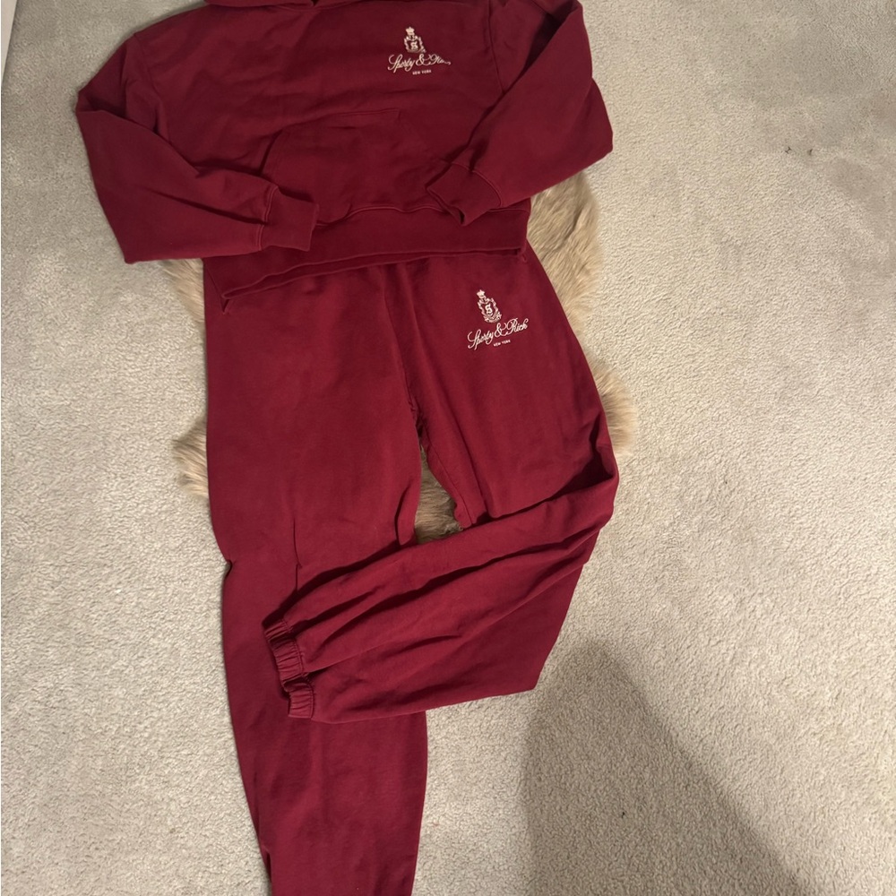 Sporty & Rich Maroon Apparel